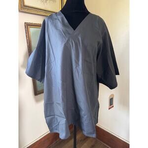 NWT Cherokee Workwear Originals Scrub Top 2XL Gray Unisex V Neck